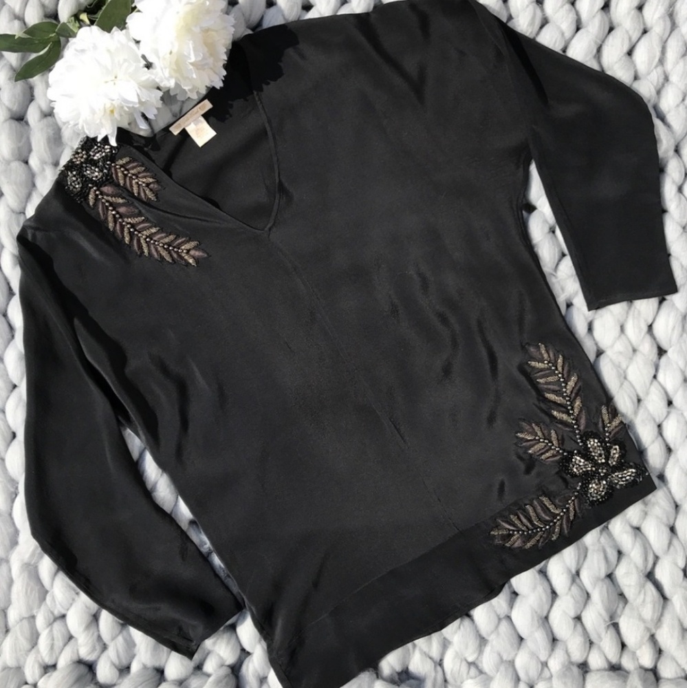 100% Silk beaded tunic